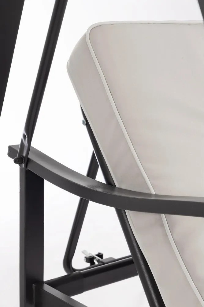 Balansoar de grădină gri antracit/bej din metal Taurus – Bizzotto