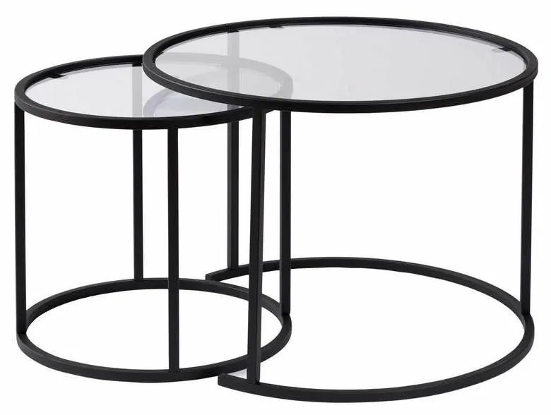 Set de măsuțe de cafea Aurum Black 60 cm, 2buc.