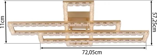JUST LIGHT. 14733-60 - Plafonieră LED GLITRA LED/35W/230V aurie