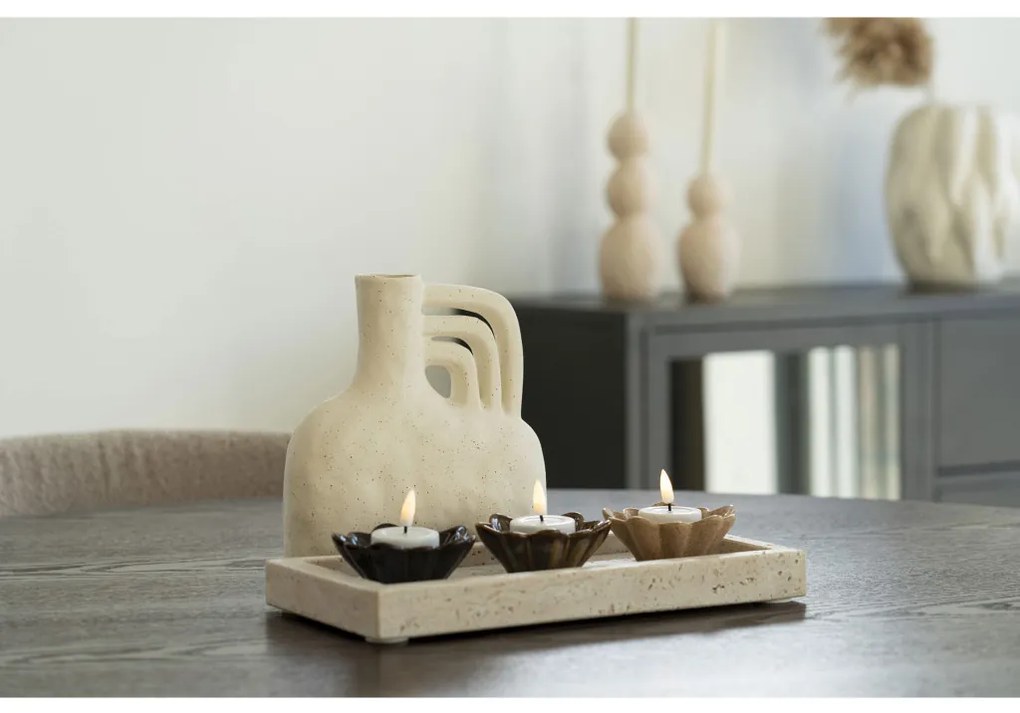 Bol ceramic, bej/maro/maro închis, ø8,5x3,5 cm, 3 bucăți