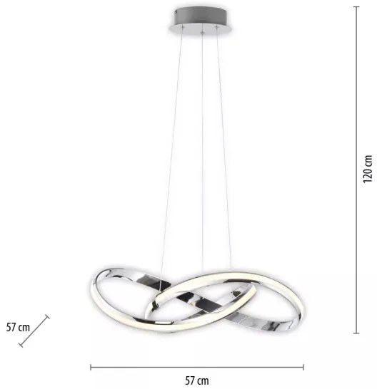 Lustră LED dimabilă pe cablu Paul Neuhaus 8291-17 MELINDA LED/30W/230V