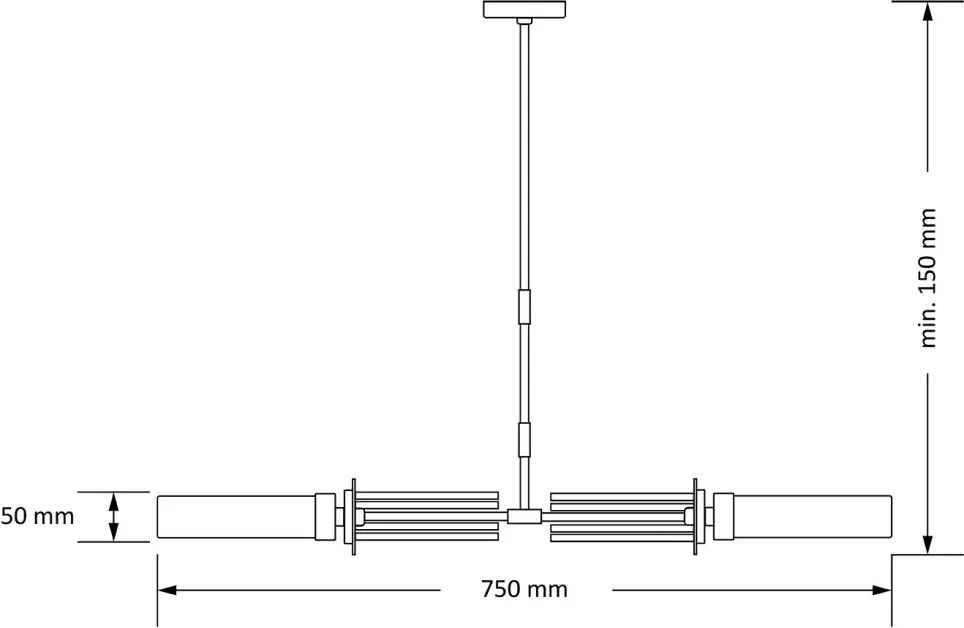 Lustra LED moderna realizata manual din alama Mussa