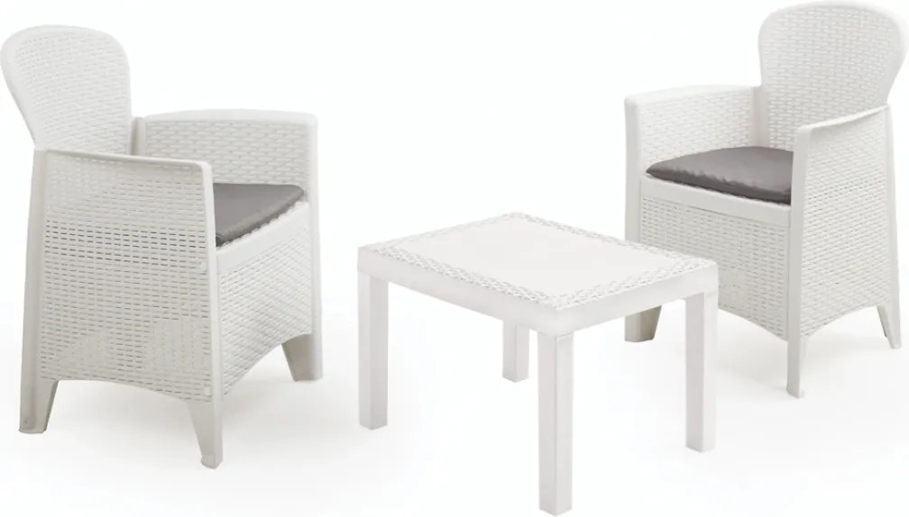 Set grădină AKITA, 3 piese, albă I.P.A.E-Progarden