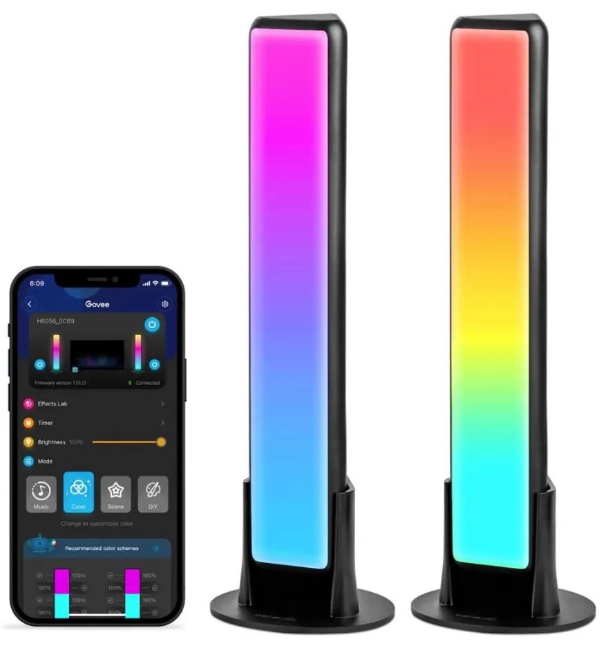 Govee - Set 2x Flow Plus SMART LED TV & Gaming RGBICWW Wi-Fi