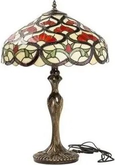Lampa de masa Tiffany Green h 62 cm, abajur 40 cm