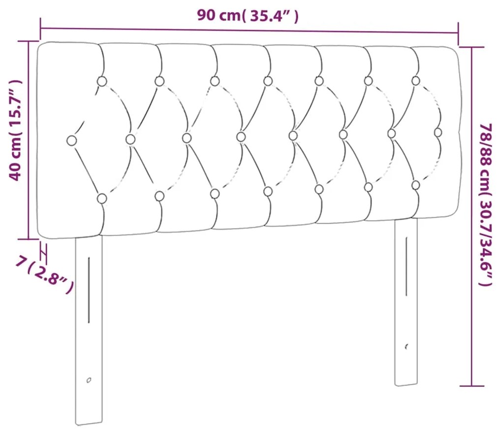 Tablie de pat cu LED, maro inchis, 90x7x78 88 cm, textil 1, Maro inchis, 90 x 7 x 78 88 cm