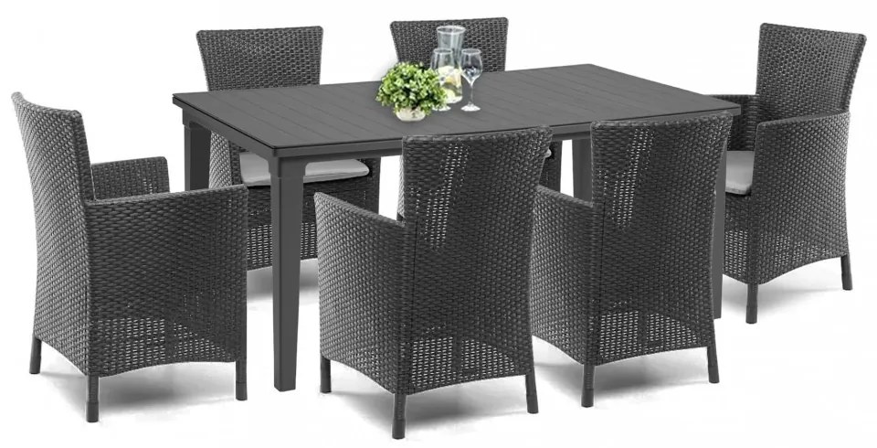 Set mobilier de grădină Futurowa 6+1, grafit