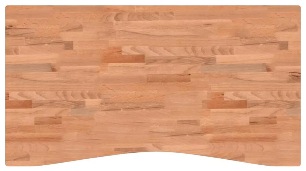 356062 vidaXL Blat de birou, 110x(55-60)x4 cm, lemn masiv de fag