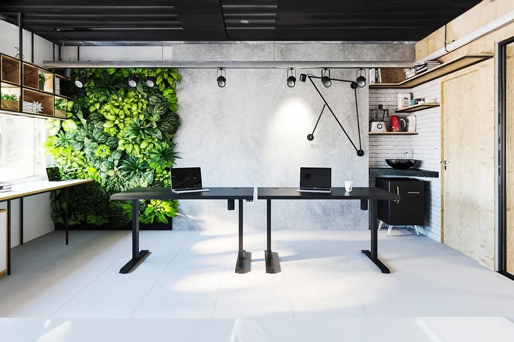 Birou de scris electric Elir cu înălțime reglabilă 120 cm - negru
