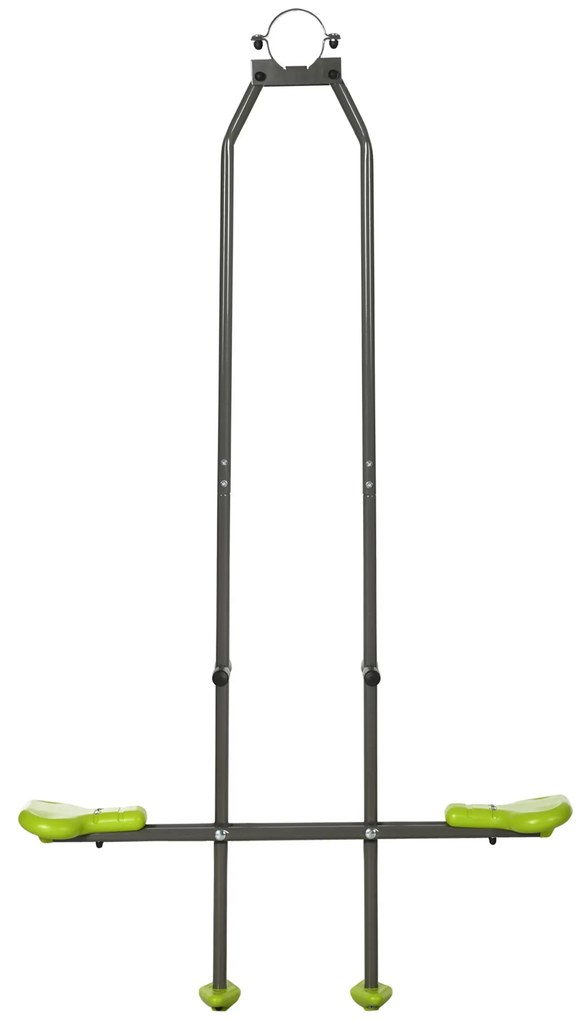 Outsunny Balansoar accesoriu față în față pentru copii din oțel și plastic pentru balansoar, 3-6 ani 97,5 x 23 x 170 cm verde | Aosom Romania
