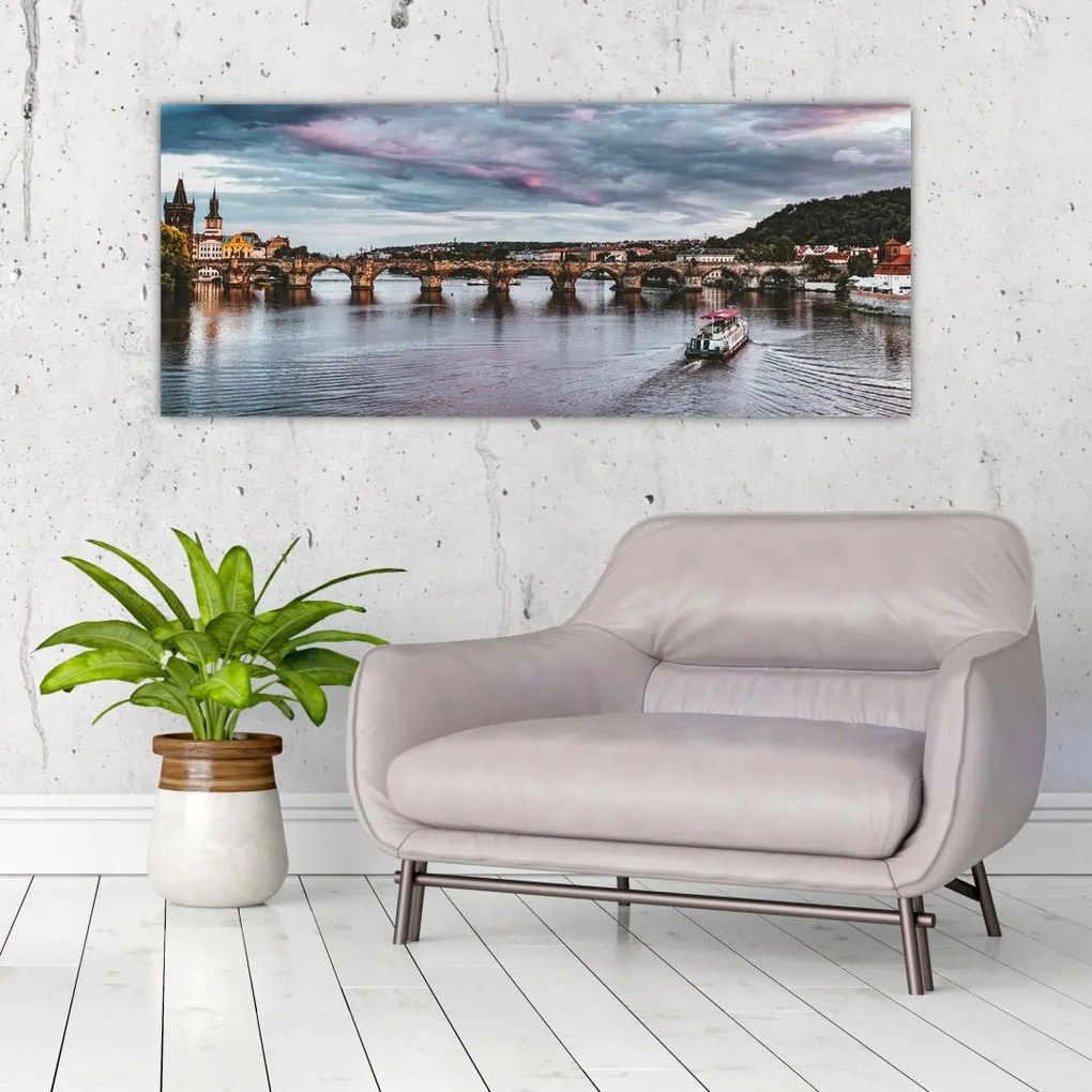 Tablou cu podul lui Carol (120x50 cm)