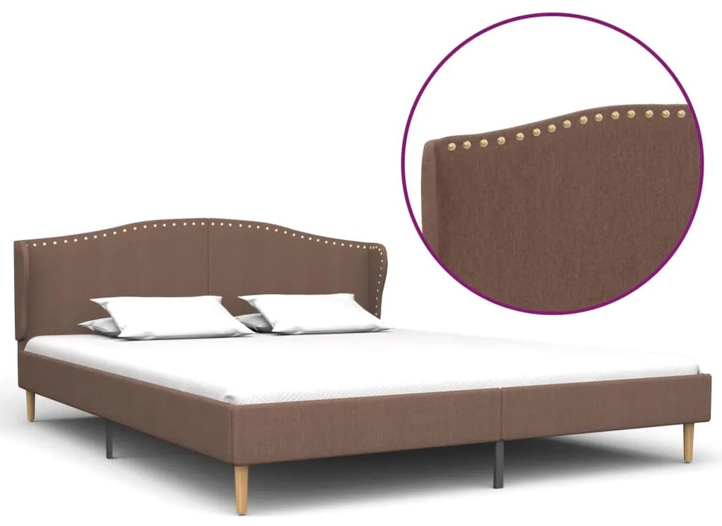280656 vidaXL Cadru de pat, maro, 180 x 200 cm, material textil