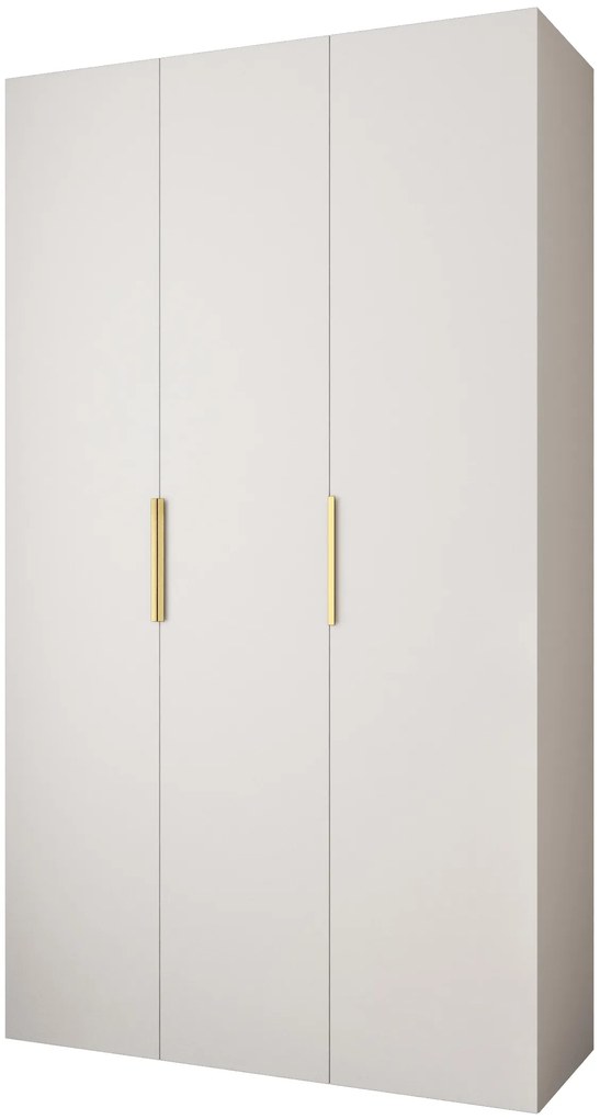 Dulap de haine 140 cm Carmela 40-4 (alb + Auriu). 1126650