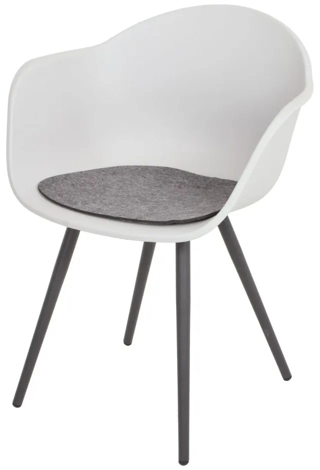 Scaun de grădină gri din plastic Zara – Garden Pleasure