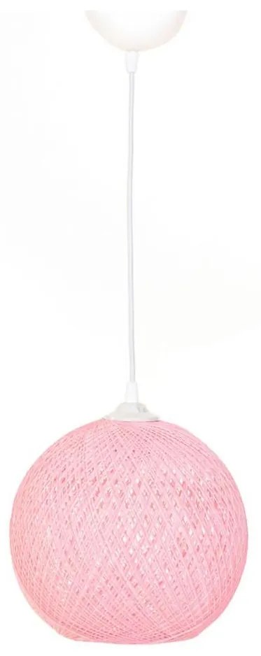 Lustră pe cablu JUTE 1xE27/60W/230V roz