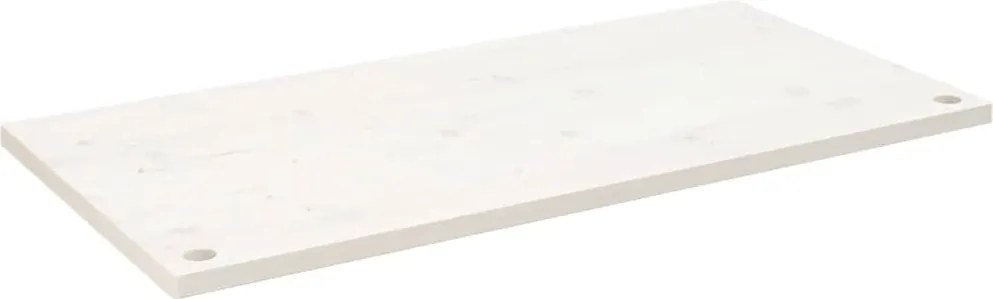 vidaXL Blat de birou, alb, 100x50x2,5 cm, lemn masiv de pin