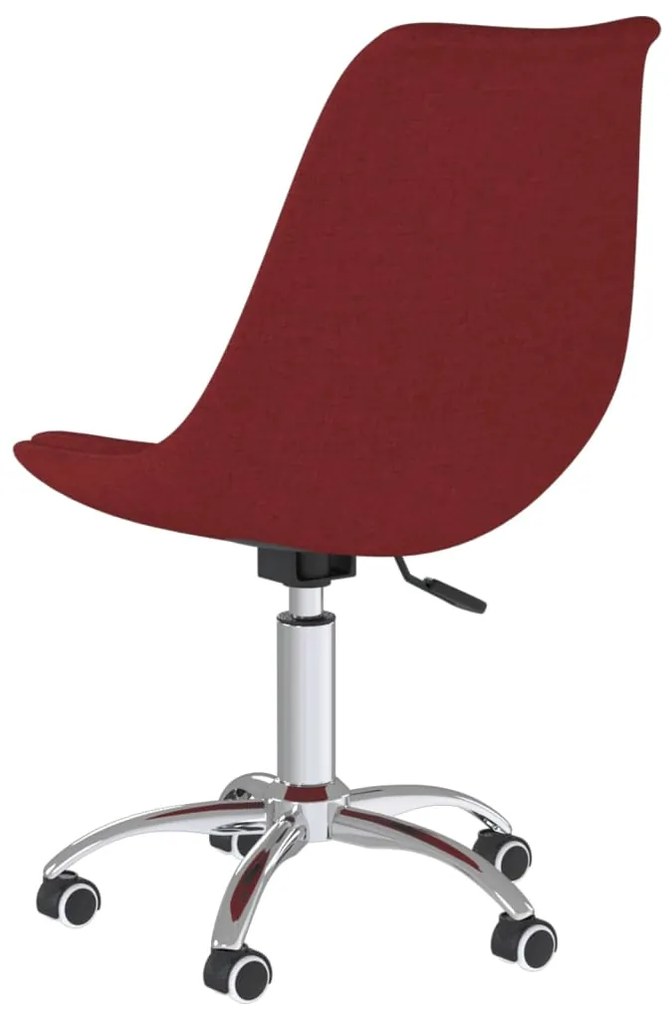 Scaun de birou pivotant, rosu vin, material textil 1, Bordo