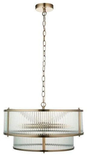 Endon 110944 - Candelabru suspendat cu lanț RIDGETON 5xE14/6W/230V alamă