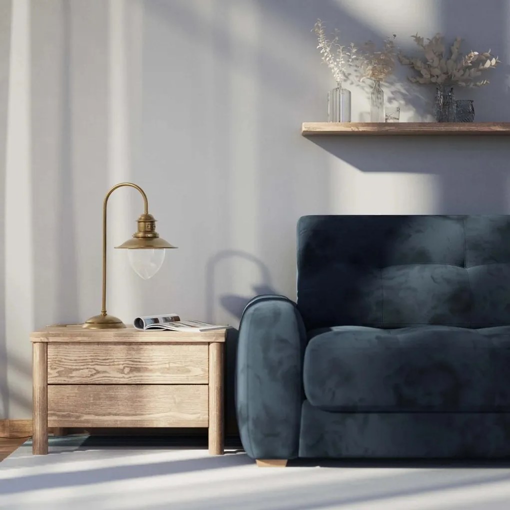 Lampa de masa stil nautic din alama si sticla Al Mare