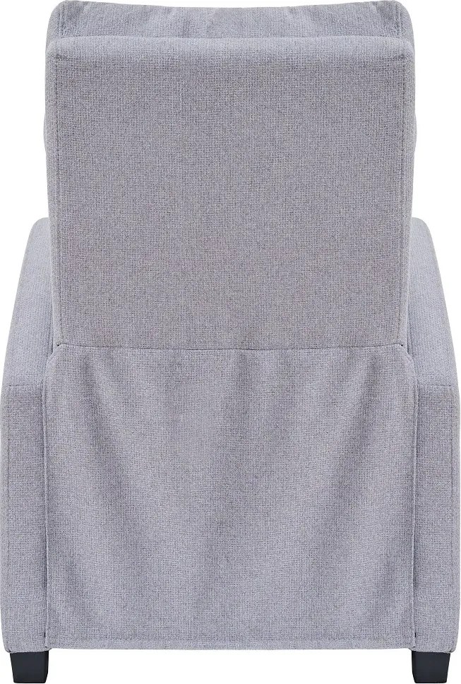 Fotoliu de relaxare, Spatar Rabatabil Înclinare 135°, Suport picioare extensibil, Material textil, Gri Barrel-83