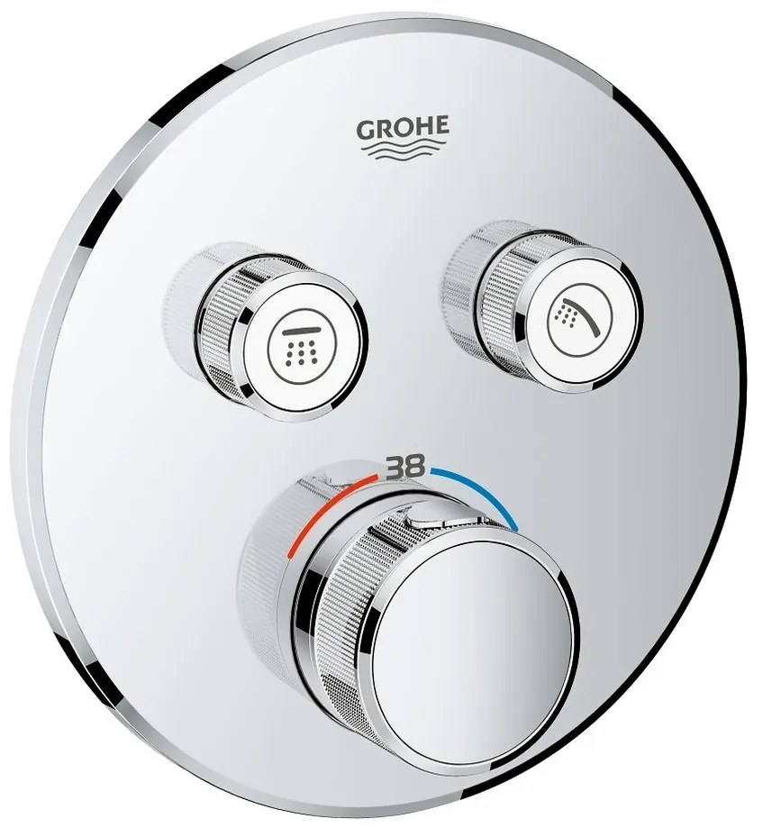 Grohe Grohtherm SmartControl baterie cadă-duș ascuns da StarLight Chrome 29119000