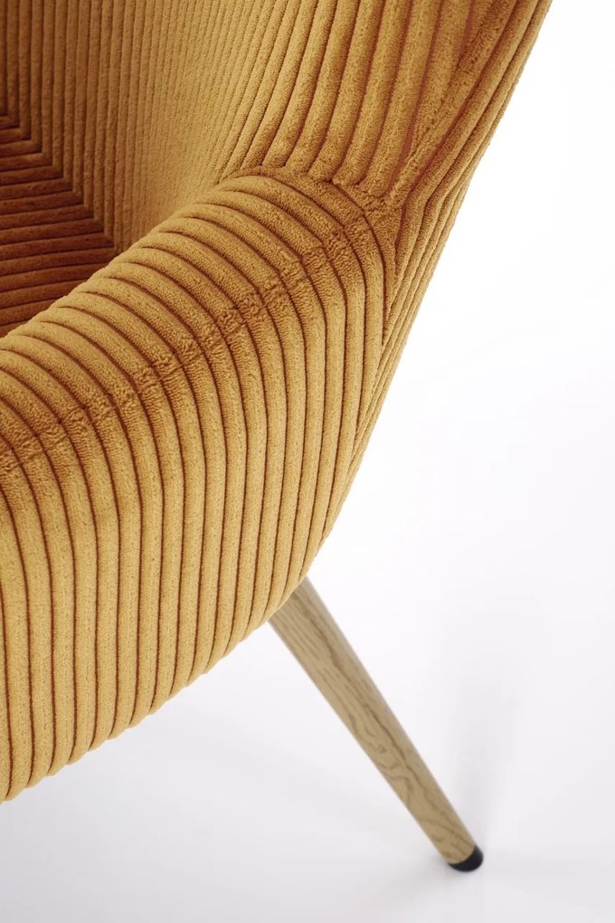 Fotoliu Amaro velvet mustariu H97 cm
