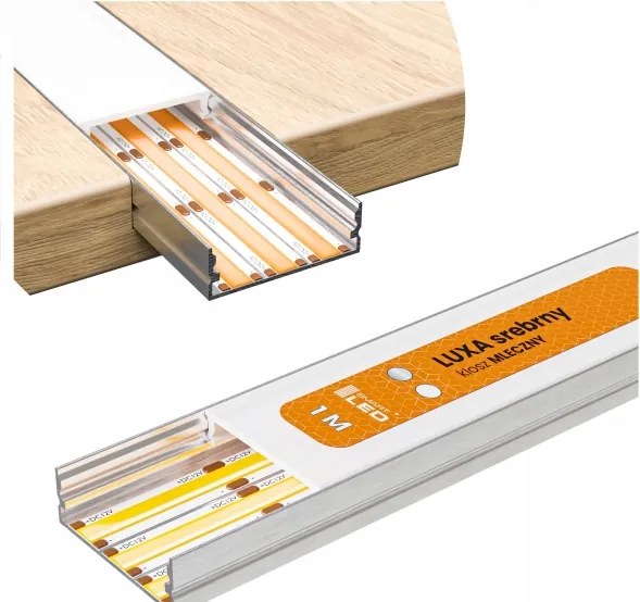 SET 1x bandă LED RGBW DIGITAL LED/16,5W/230V 5 m + 5x profil încastrat 1 m + telecomandă
