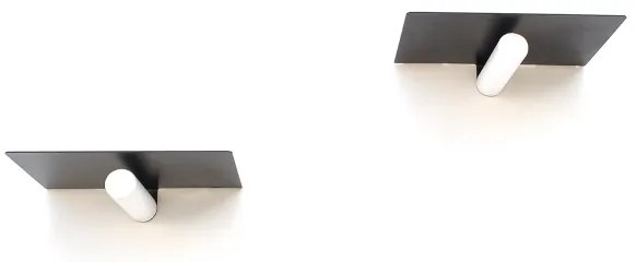 SET 2x raft de perete 15x21 cm negru/alb