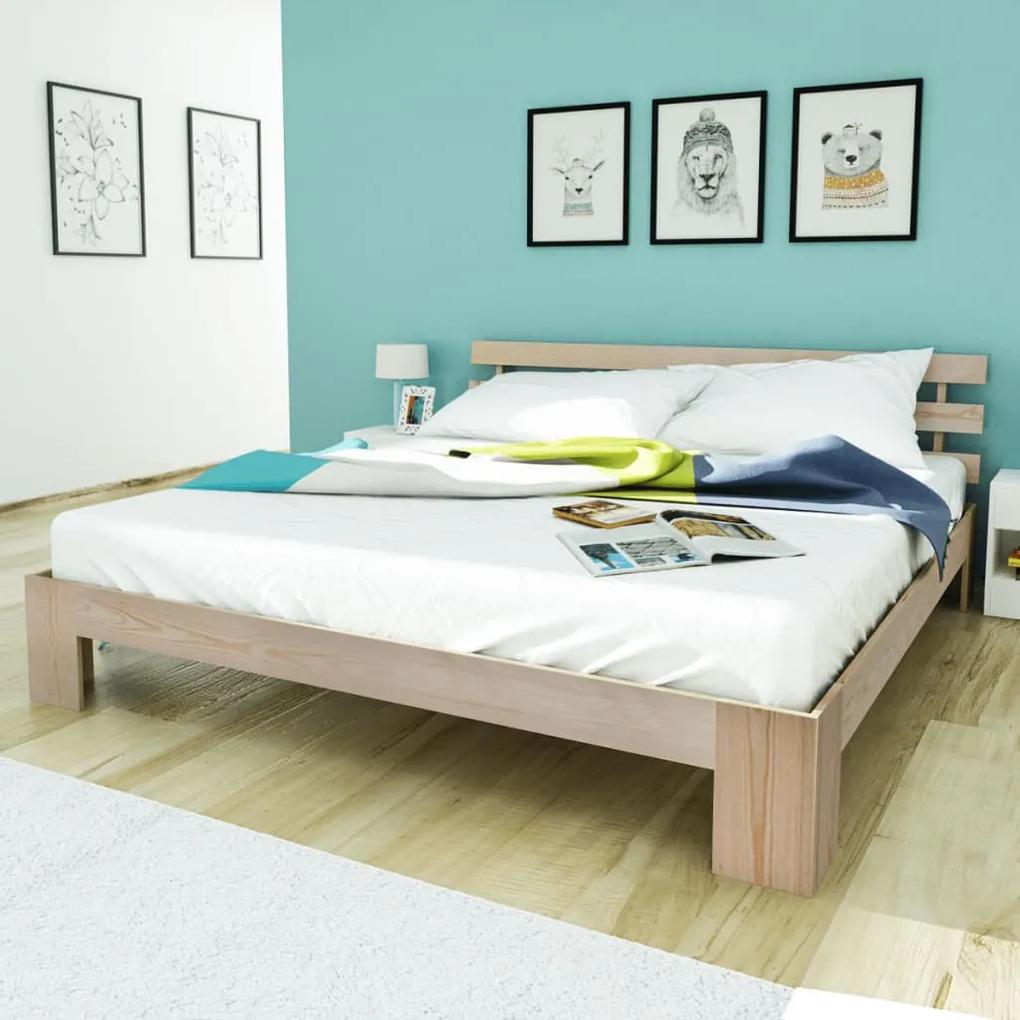 242504 vidaXL Cadru de pat, 180 x 200 cm, lemn de pin masiv