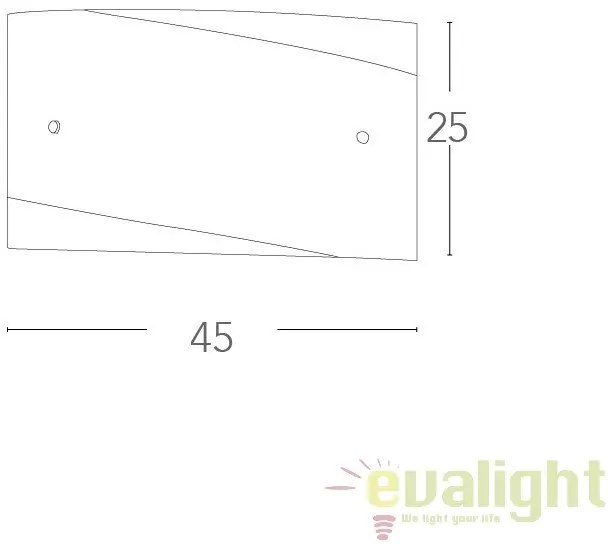 Aplica eleganta design modern Paris argintiu, 45x25cm I-PARIS/4525 SIL FE