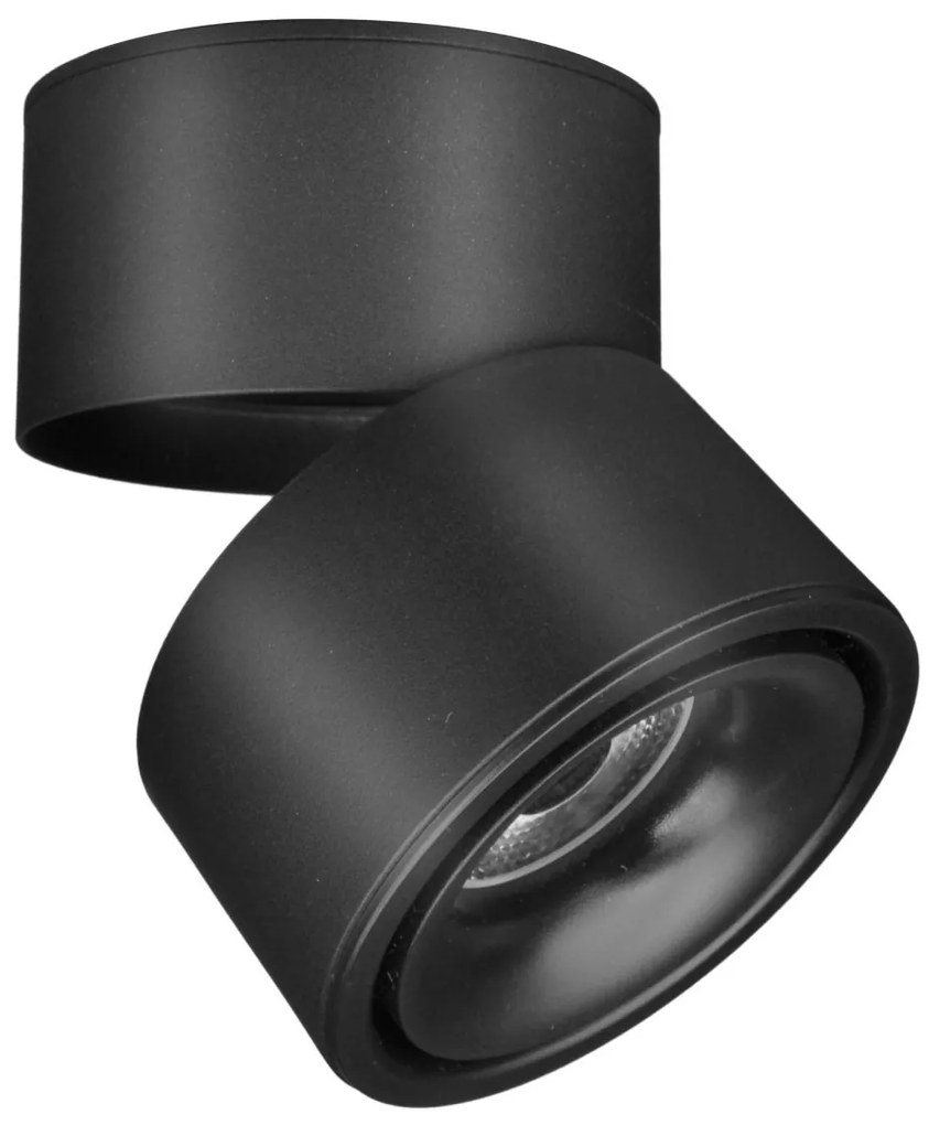 Spot LED aplicat directionabil design tehnic Yin negru