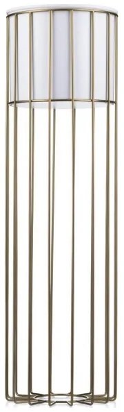 Ghiveci metalic de flori LOFT 70x20 cm auriu/alb