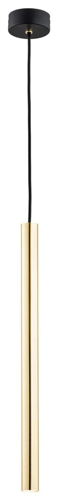 Pendul LED tubular design modern minimalist SICILIA negru/auriu