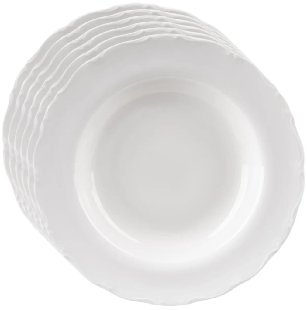 Orion Set de farfurii adânci din porțelan Mona rim6 buc, 23 cm