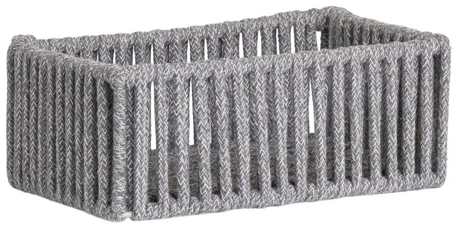 Coșuri Arese, bumbac/metal, gri, 3 buc