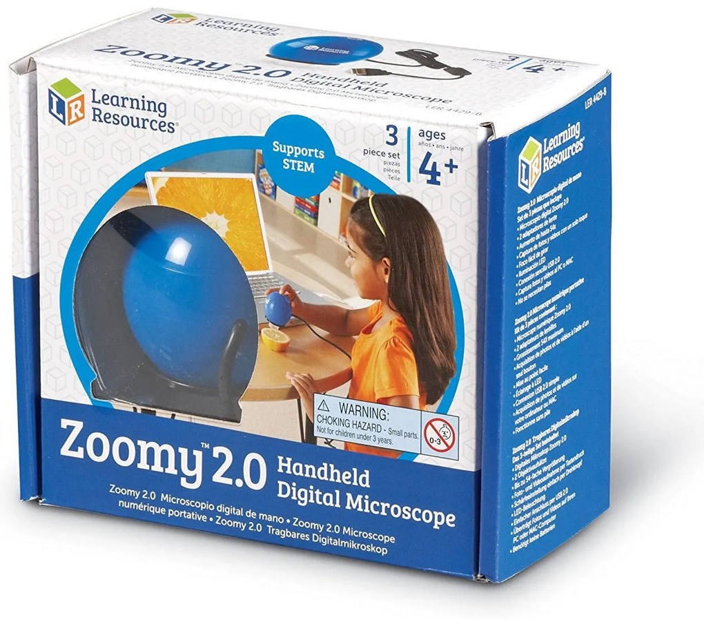 MICROSCOP DIGITAL ZOOMY 2.0 (ALBASTRU) - LEARNING RESOURCES (LER4429-B)