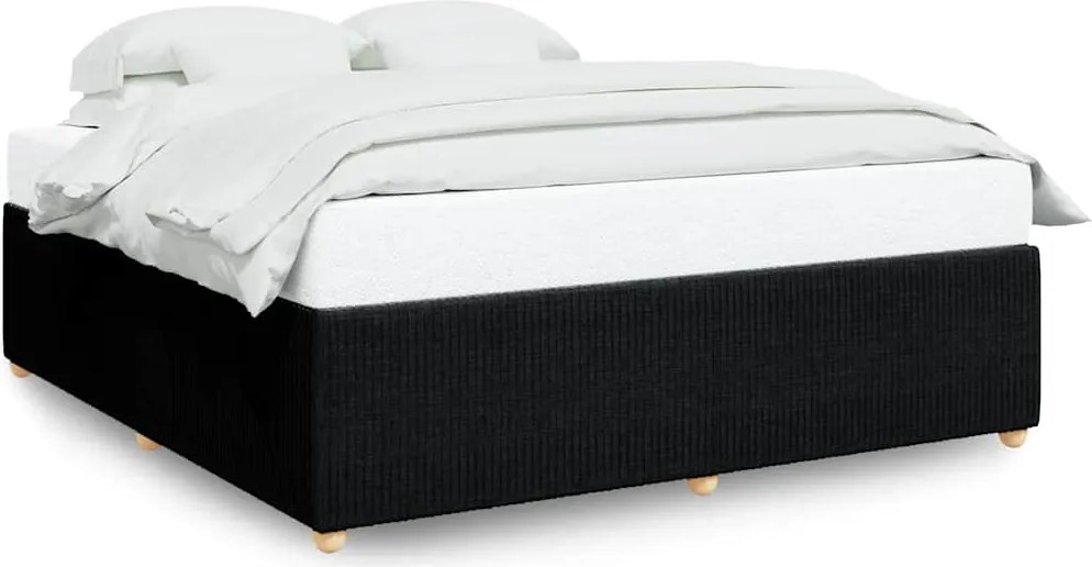 vidaXL Cadru de pat fără saltea, negru, 180x200 cm, textil