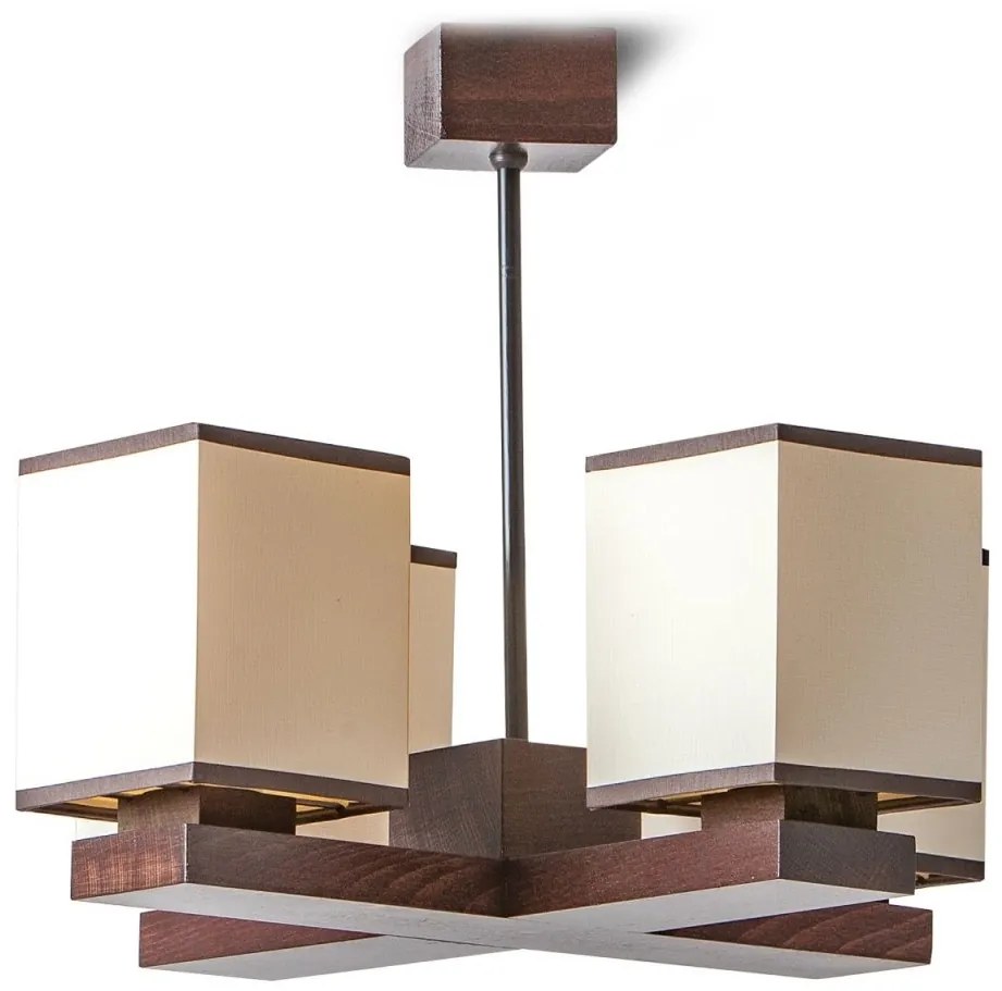 Candelabru rustic fabricat manual din lemn 4 brate Lido