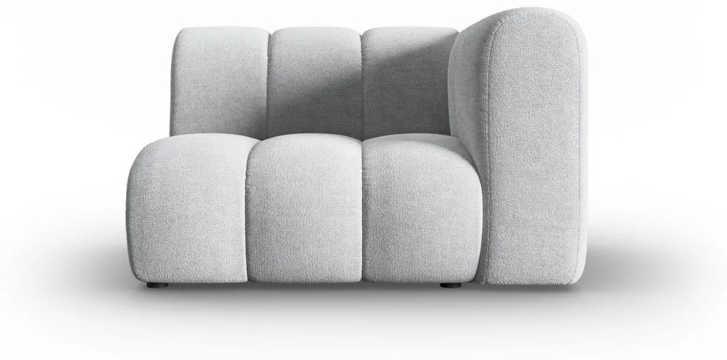 Modul pentru canapea Lupine cu tapiterie din tesatura structurala, gri deschis