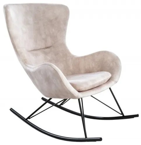 Scaun balansoar design nordic Scandinavia Swing, catifea sampanie