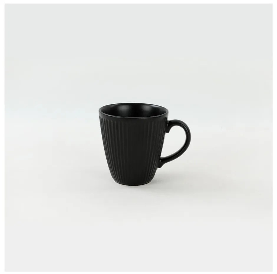 Căni negre 6 buc. din ceramică 0.3 l – Hermia