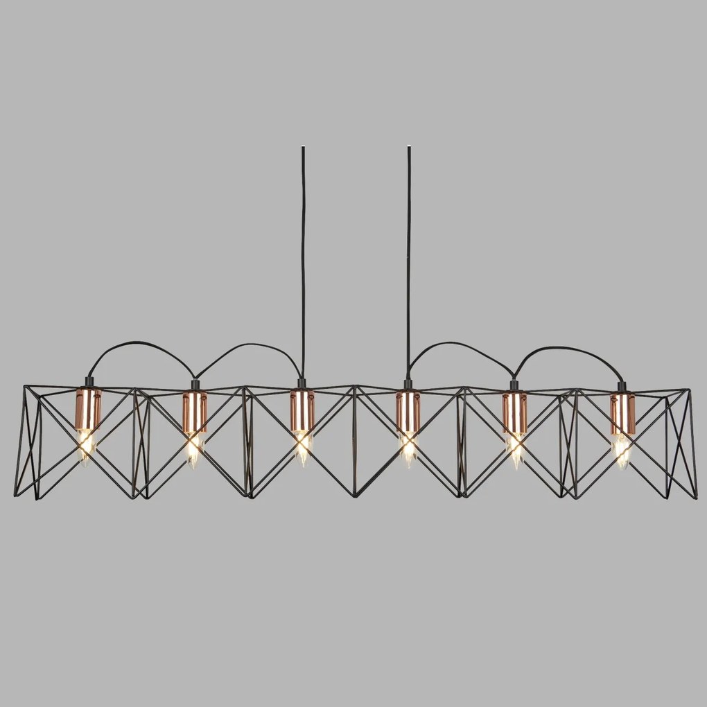 Lustra moderna design minimalist Anthea 8416-6BK SRT