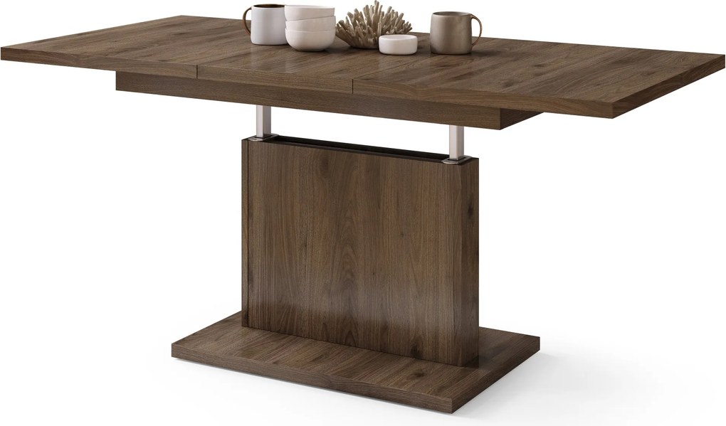 Mazzoni ASTON MINI Nuc Elegant - MĂSUȚĂ DE CAFEA MODERNĂ EXTENSIBILĂ REGLABILĂ PE ÎNĂLȚIME MASĂ TRANSFORMABILĂ