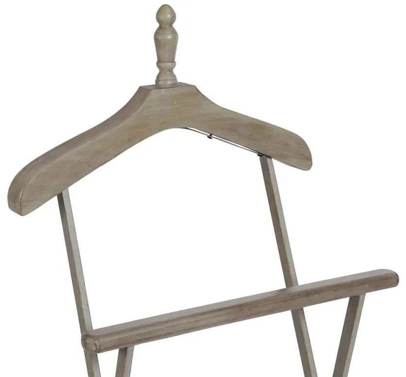 Suport pentru haine pliabil din lemn de pin si metal, alb, H112 cm, Major D'homme