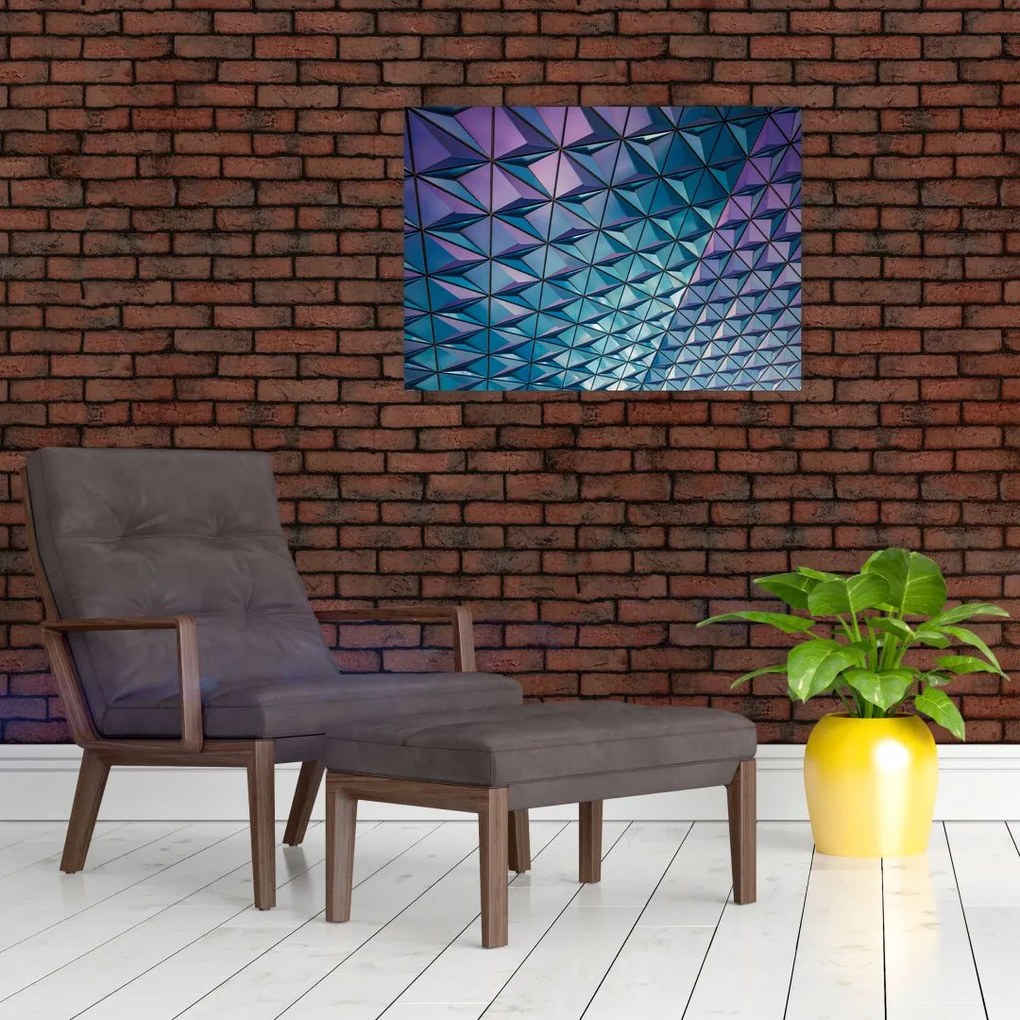 Tablou pe sticlă - structură colorată (70x50 cm)
