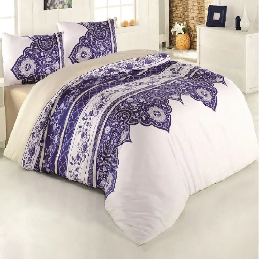 Lenjerie de pat bumbac satinat 2 persoane,homs,serie H280,00068