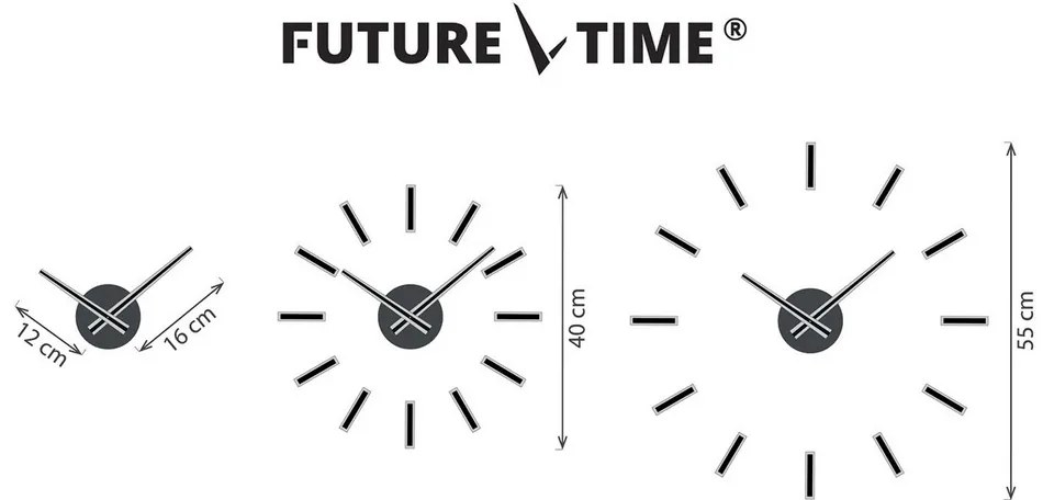 Future Time FT9400BK Modular black, de design, autoadeziv, diam. 40 cm