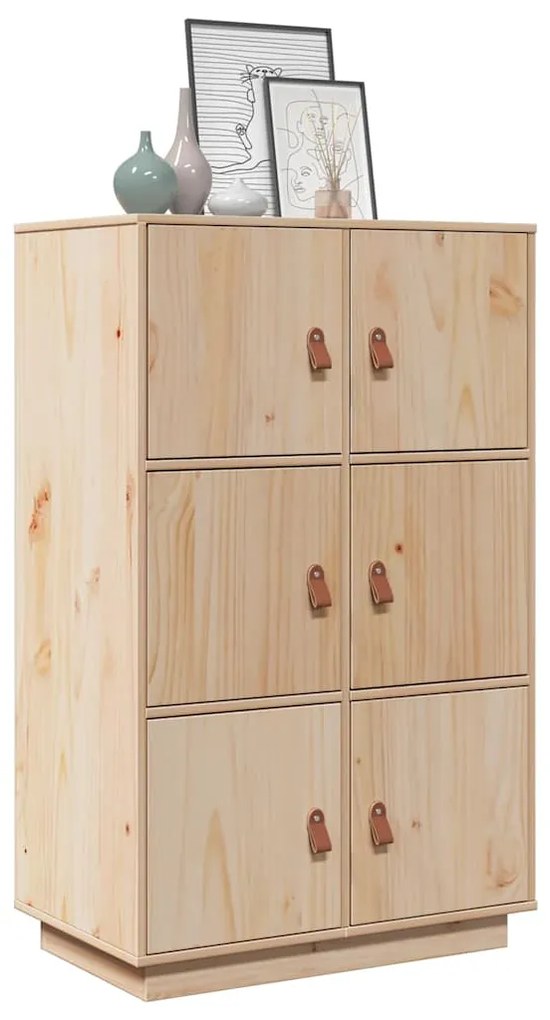 vidaXL Dulap înalt, 67x40x108,5 cm, lemn masiv de pin