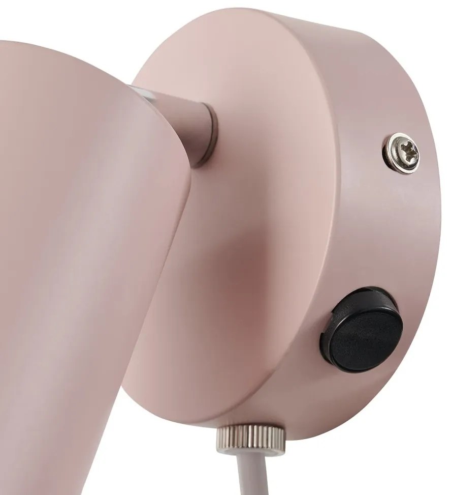 Aplica cu spot directionabil design nordic Explore roze