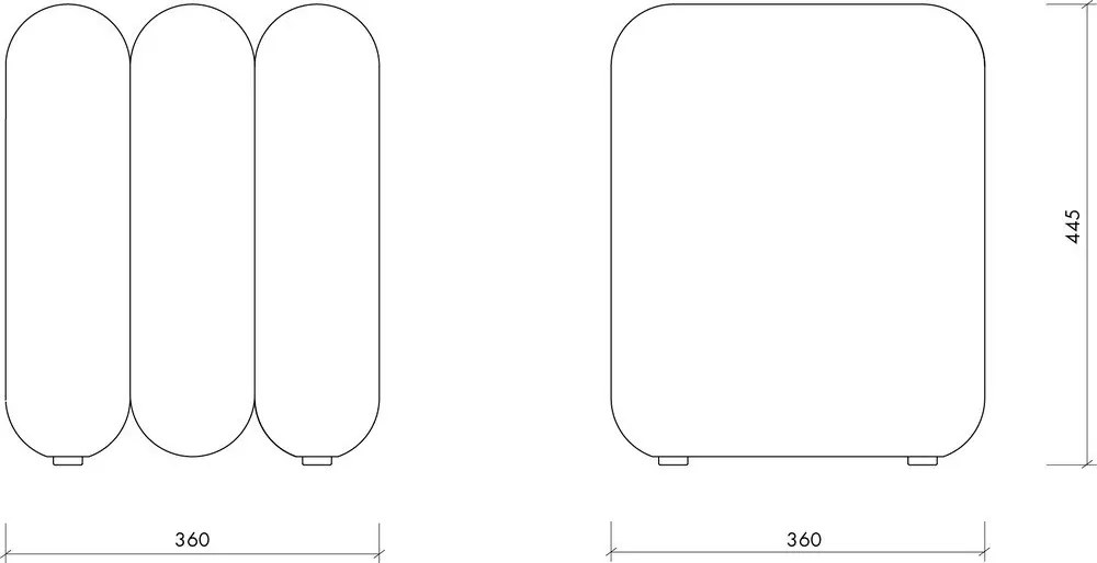 Puf maro cu tapițerie din țesătură bouclé Radd – noo.ma